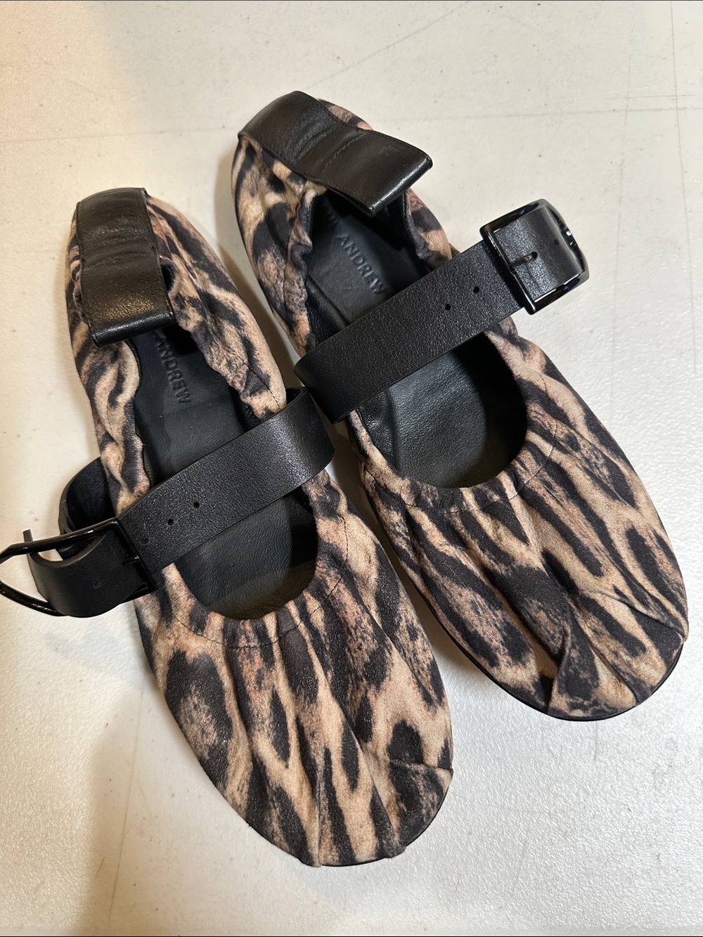 Paul Andrew leopard dance flats